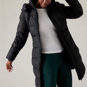 Athleta Women's Black Puffer Winter Coat